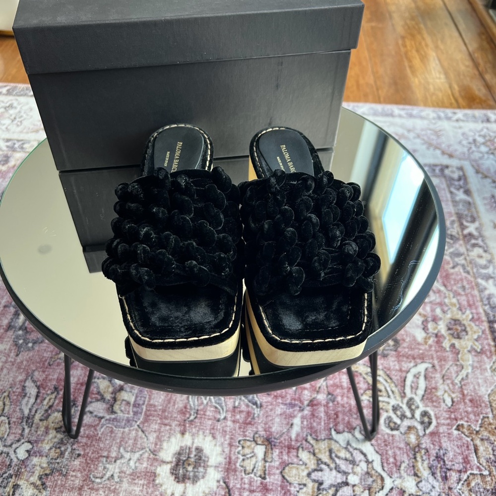 Paloma Barcelo Elegant Black Velvet Women's Shoes